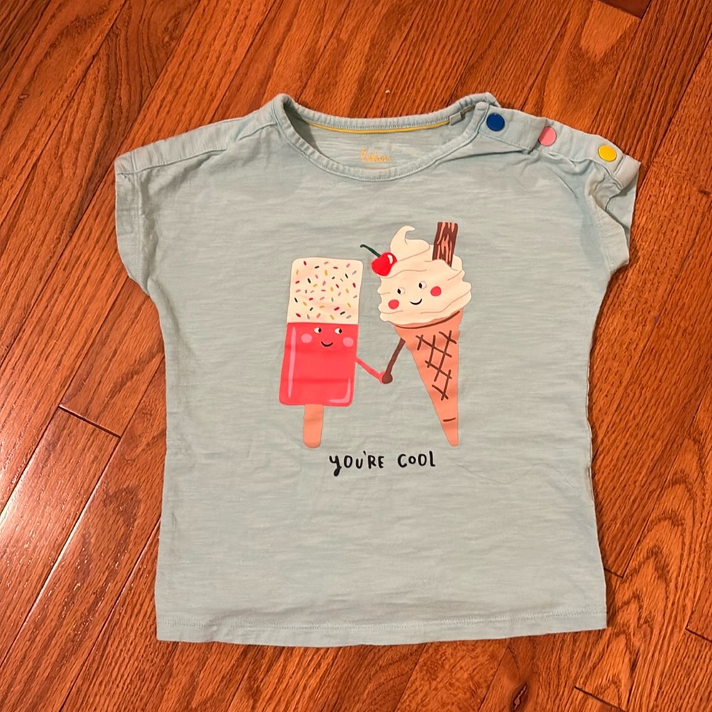 Boden 7/8 Girls Ice Cream shirt VGUC